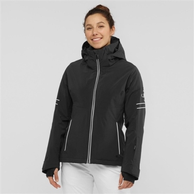 Women's Salomon THE BRILLIANT W Ski Jackets Black | US-FUZC965