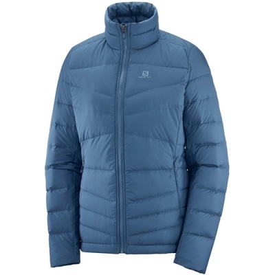 Women's Salomon TRANSITION DOWN JKT W Jackets Dark Denim | US-YREM016