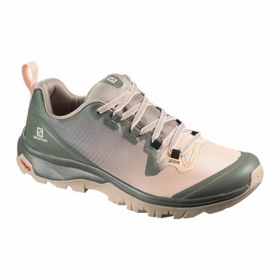 Women's Salomon VAYA Hiking Shoes Pink / Green | US-UDKC291