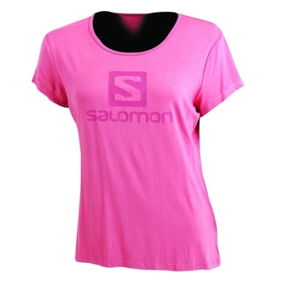 Women's Salomon WARRIOR SS TE W T Shirts Fuchsia | US-XJKW784