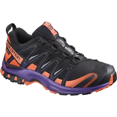 Women's Salomon XA PRO 3D GTX LTD W Trail Running Shoes Black / Orange | US-KCDV748