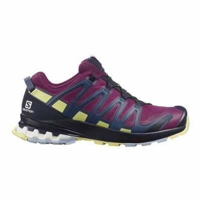 Women's Salomon XA PRO 3D V8 GORE-TEX Trail Running Shoes Purple | US-QEYA195