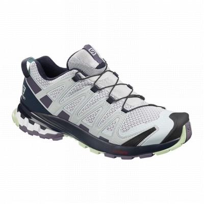 Women's Salomon XA PRO 3D V8 Trail Running Shoes Blue / Purple | US-LAYC613