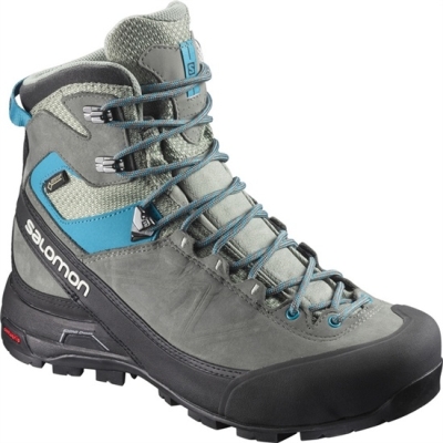 Women's Salomon X ALP MTN GTX W Hiking Boots Grey / Black | US-BAEI130