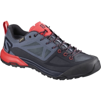 Women's Salomon X ALP SPRY GTX W Hiking Boots Black / Coral | US-VJNE931