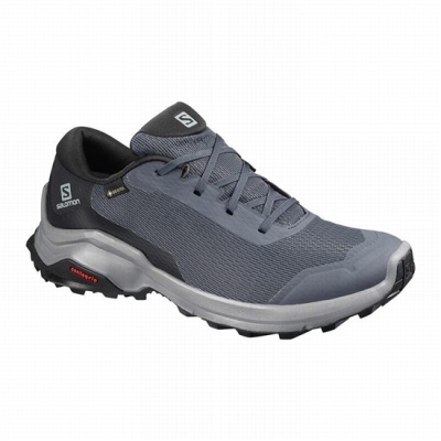 Women's Salomon X REVEAL GORE-TEX Hiking Shoes Dark Blue / Black | US-IPKW896