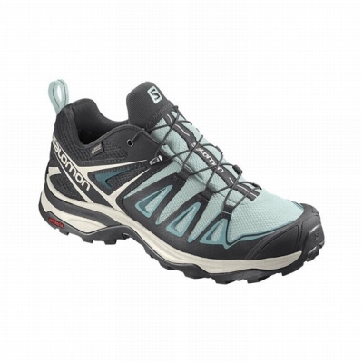 Women's Salomon X ULTRA 3 GORE-TEX Hiking Shoes Turquoise | US-HUME420