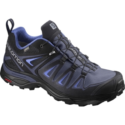 Women's Salomon X ULTRA 3 GTX W Hiking Shoes Navy / Black | US-SMWR852