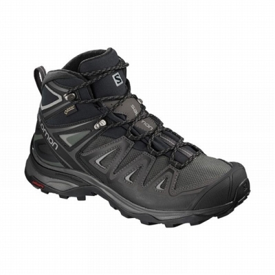 Women's Salomon X ULTRA 3 MID GORE-TEX Hiking Boots Black | US-WEHI049