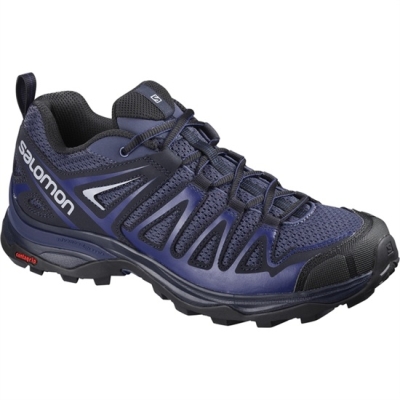 Women's Salomon X ULTRA 3 PRIME W Hiking Shoes Navy | US-XKLS359