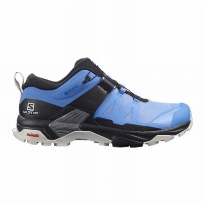 Women's Salomon X ULTRA 4 GORE-TEX Hiking Shoes Blue / Black | US-CWBT431