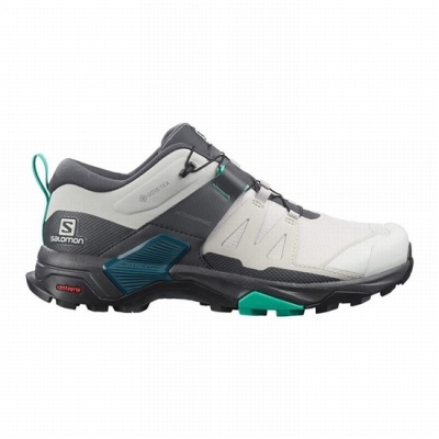 Women's Salomon X ULTRA 4 GORE-TEX Hiking Shoes Grey / Mint | US-FNTW960