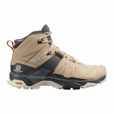 Women's Salomon X ULTRA 4 MID GORE-TEX Hiking Boots Brown | US-CXDH352