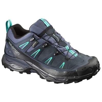 Women's Salomon X ULTRA LTR GTX W Hiking Shoes Navy | US-YMQL970