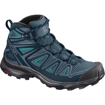 Women's Salomon X ULTRA MID 3 AERO W Hiking Shoes Navy / Black | US-UKDJ736